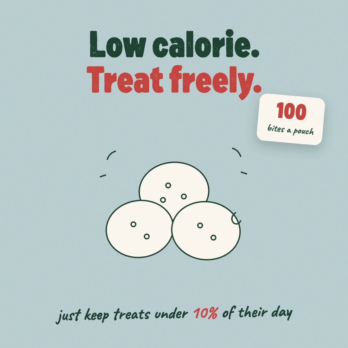 Low calorie, treat freely — just keep treats under 10% of their day